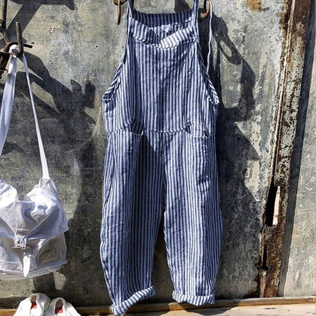 Overall - Ärmlös - Baggy - Dungarees - Jumpsuit för dam-Eva Jonsson
