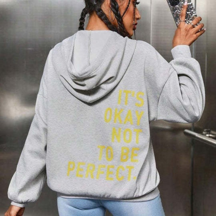 Överdimensionerad Hoodie | Bekväm | Löst sittande | Text-hoodie | Hoodie för damer-Eva Jonsson