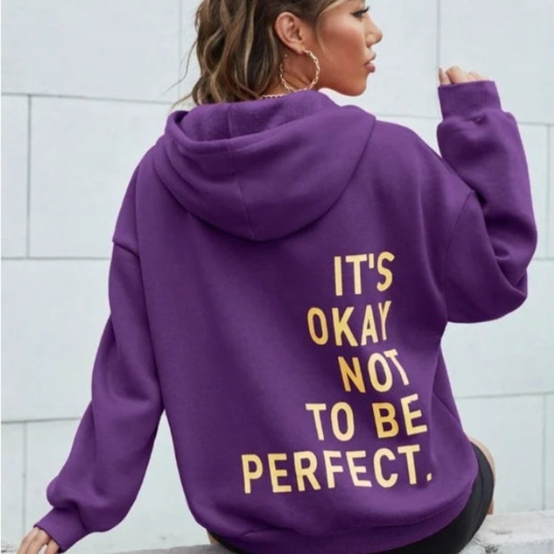 Överdimensionerad Hoodie | Bekväm | Löst sittande | Text-hoodie | Hoodie för damer-Eva Jonsson