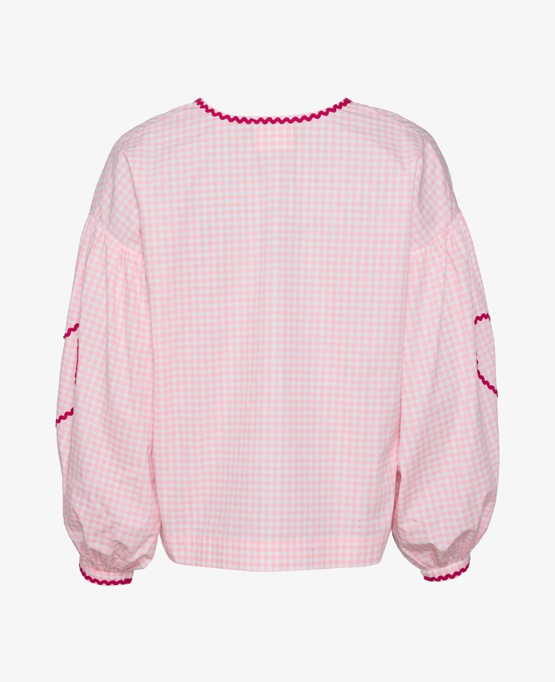 Överdimensionerad blus - Långärmad - Rosa - Topp med knytfront - Damkläder-Eva Jonsson