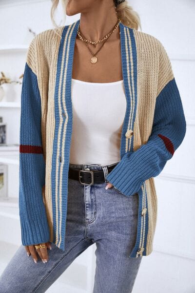 Överdimensionerad kofta | Knäppt | V-ringad | Stickad Cardigan | Damstickat-Eva Jonsson