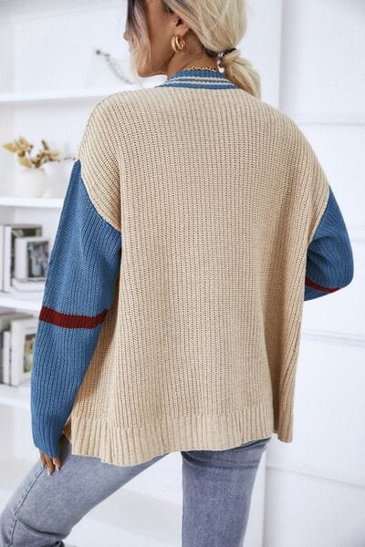 Överdimensionerad kofta | Knäppt | V-ringad | Stickad Cardigan | Damstickat-Eva Jonsson