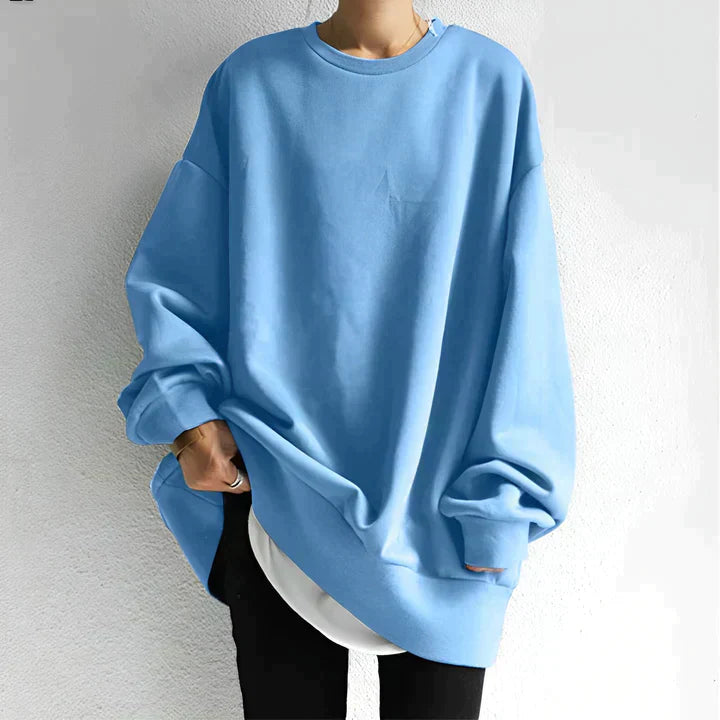 Överdimensionerad sweatshirt - Lång - Mysig - Plus Size Sweatshirt - Damkläder-Eva Jonsson
