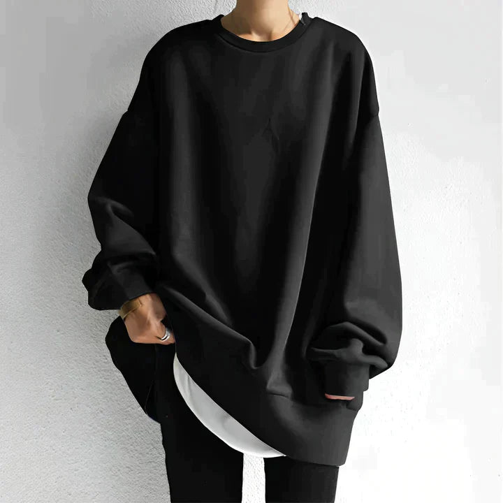 Överdimensionerad sweatshirt - Lång - Mysig - Plus Size Sweatshirt - Damkläder-Eva Jonsson