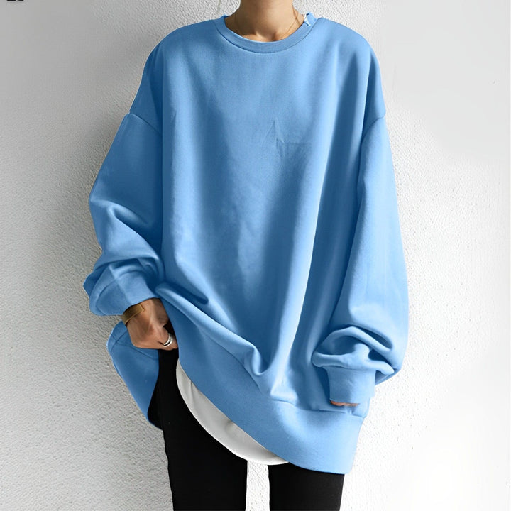 Överdimensionerad sweatshirt - Rund hals - Lös passform - Pullover - Sweatshirts för kvinnor-Eva Jonsson