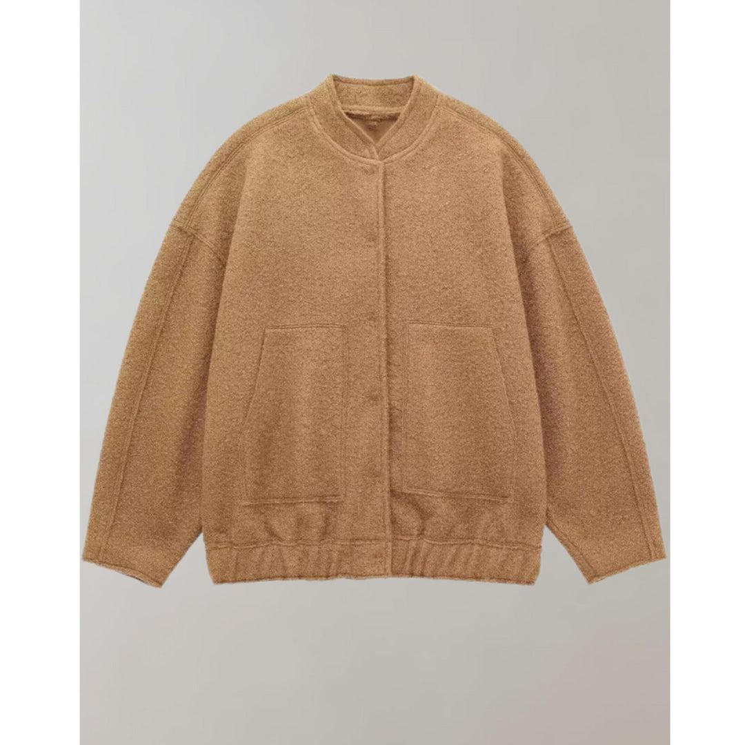 Oversized Bomberjacka | Knappslå | Fickor | Oversized Jacka | Damjacka-Eva Jonsson