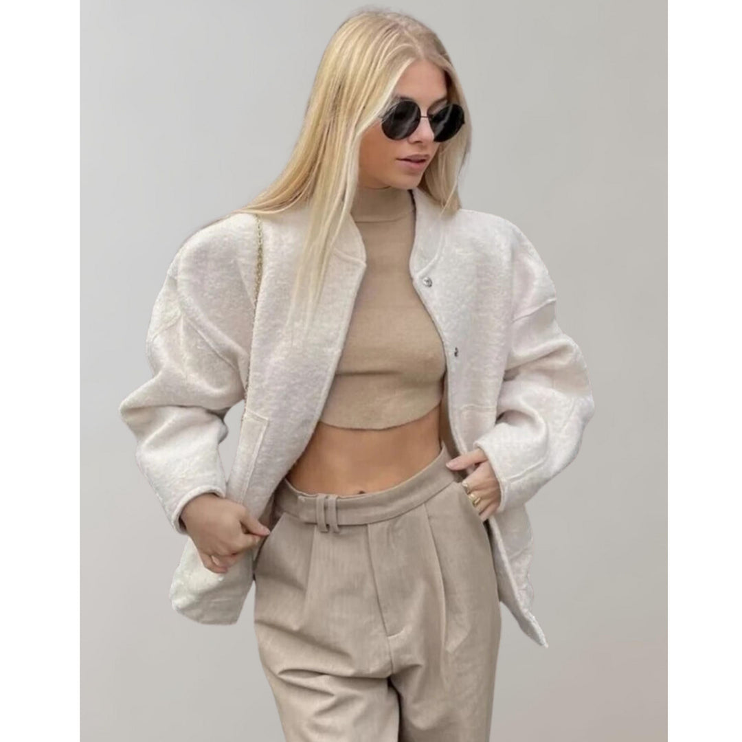 Oversized Bomberjacka | Knappslå | Fickor | Oversized Jacka | Damjacka-Eva Jonsson