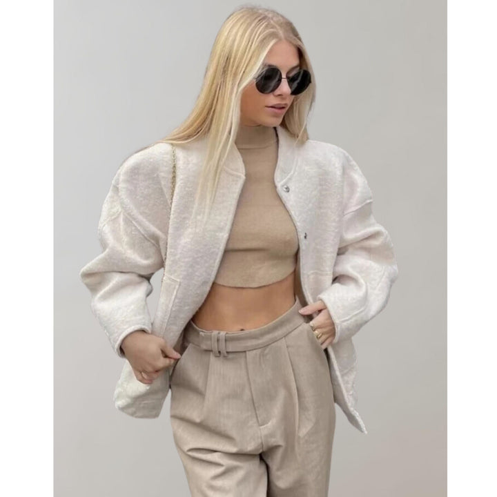 Oversized Bomberjacka | Knappslå | Fickor | Oversized Jacka | Damjacka-Eva Jonsson