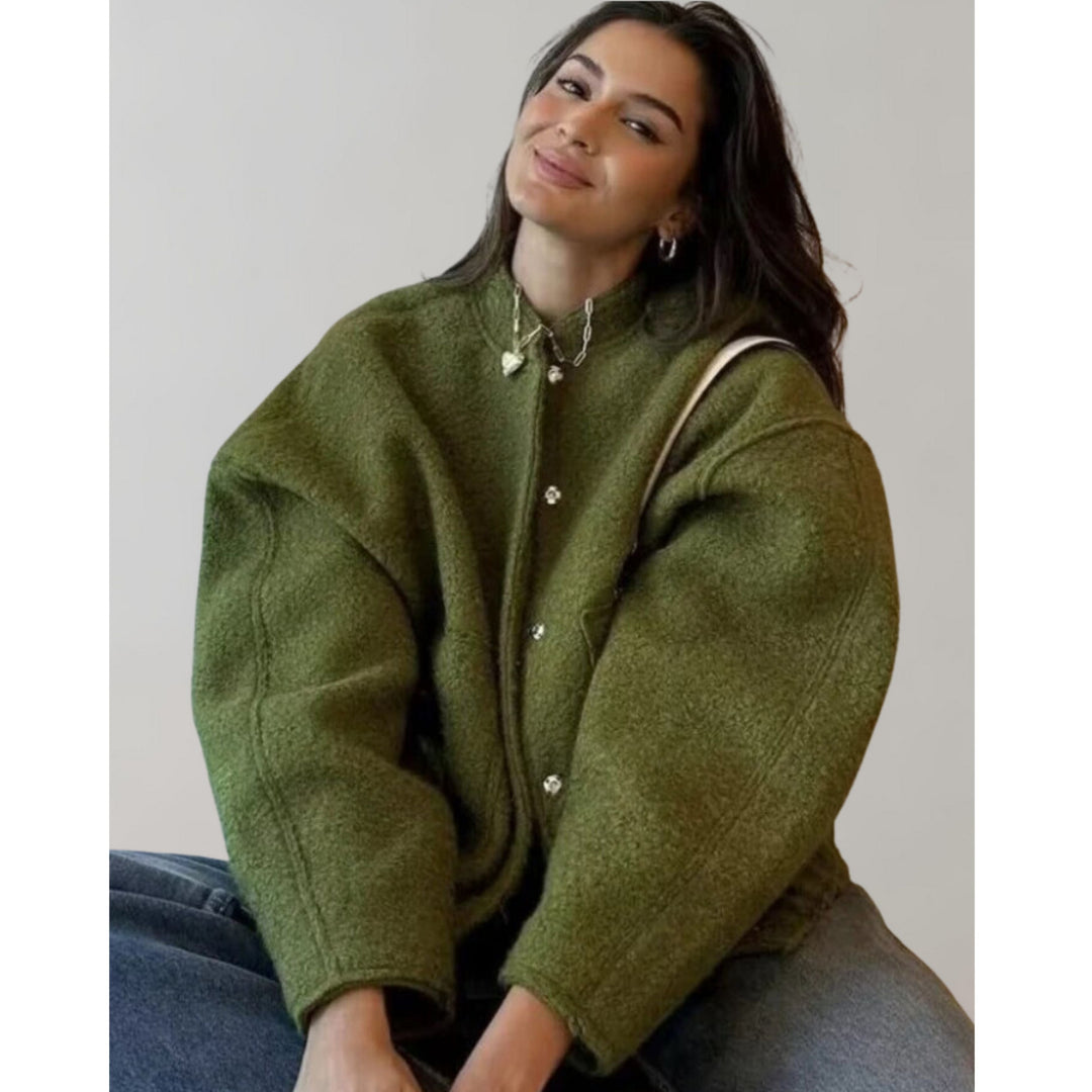 Oversized Bomberjacka | Knappslå | Fickor | Oversized Jacka | Damjacka-Eva Jonsson