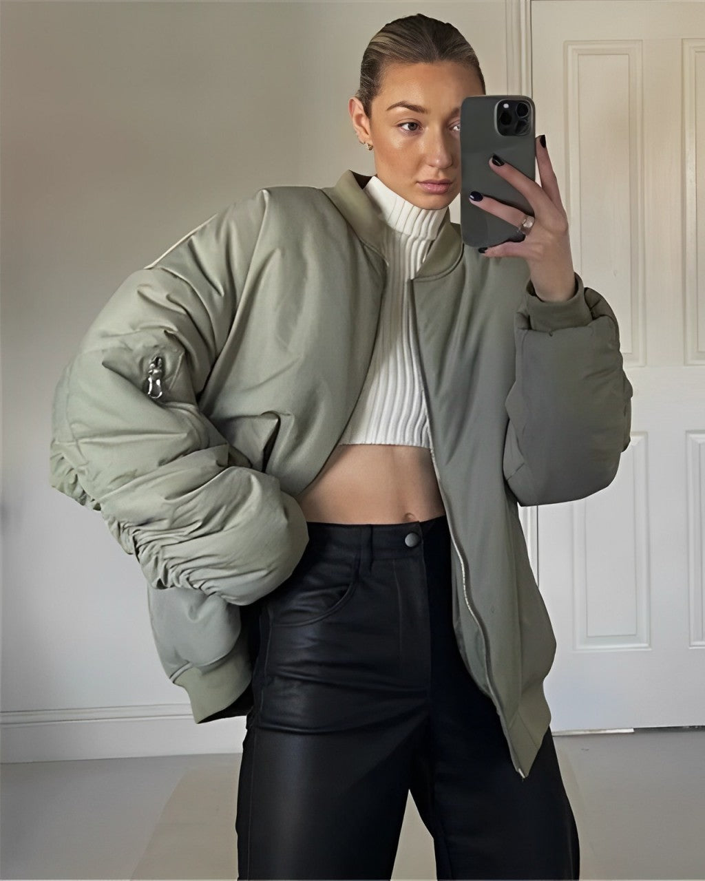 Oversized Jacka - Varm - Vadderad - Vinter Bomberjacka - Damjacka-Eva Jonsson