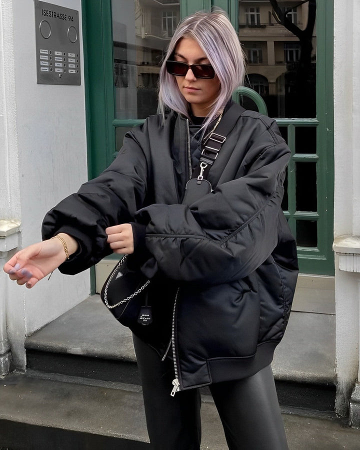 Oversized Jacka - Varm - Vadderad - Vinter Bomberjacka - Damjacka-Eva Jonsson