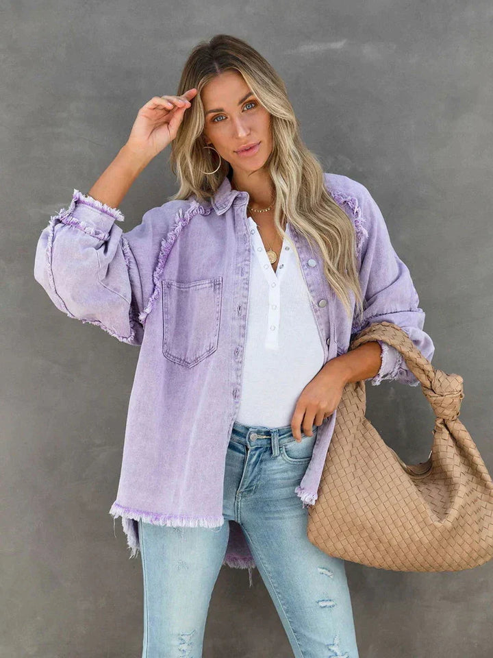 Oversized Jeansjacka - Loose Fit - Ripped - Jeansjacka - Damjacka-Eva Jonsson