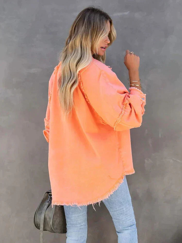 Oversized Jeansjacka - Loose Fit - Ripped - Jeansjacka - Damjacka-Eva Jonsson