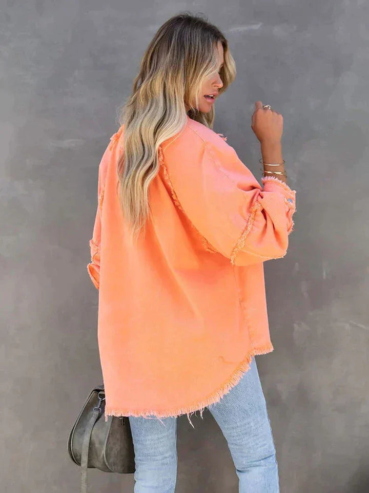 Oversized Jeansjacka - Loose Fit - Ripped - Jeansjacka - Damjacka-Eva Jonsson
