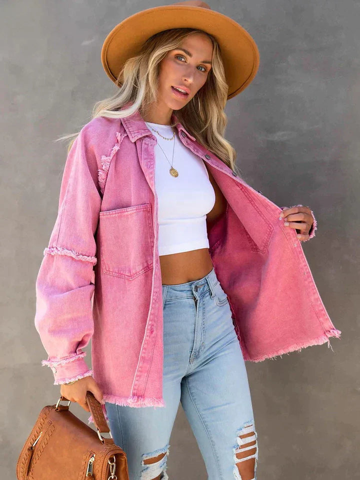 Oversized Jeansjacka - Loose Fit - Ripped - Jeansjacka - Damjacka-Eva Jonsson