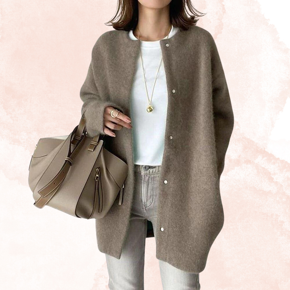Oversized Kofta | Knäppt | Lång | Cardiganjacka | Cardigan för kvinnor-Eva Jonsson
