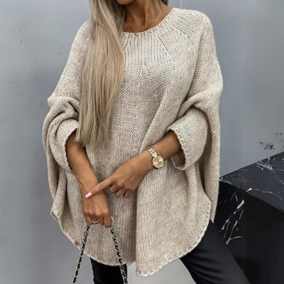 Oversized Tröja - Loose Fit - Bekväm - Stickad Tröja - Damstickat-Eva Jonsson