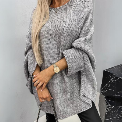 Oversized Tröja - Loose Fit - Bekväm - Stickad Tröja - Damstickat-Eva Jonsson
