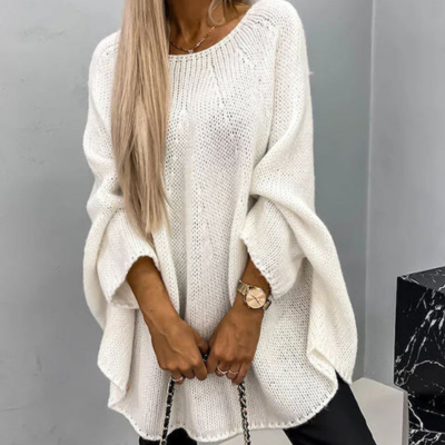 Oversized Tröja - Loose Fit - Bekväm - Stickad Tröja - Damstickat-Eva Jonsson