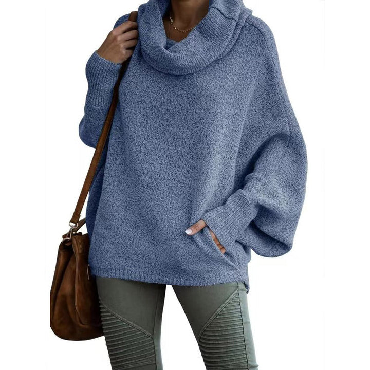 Oversized tröja - Batsleeve - Turtleneck - Oversized pullover - Damstickat-Eva Jonsson