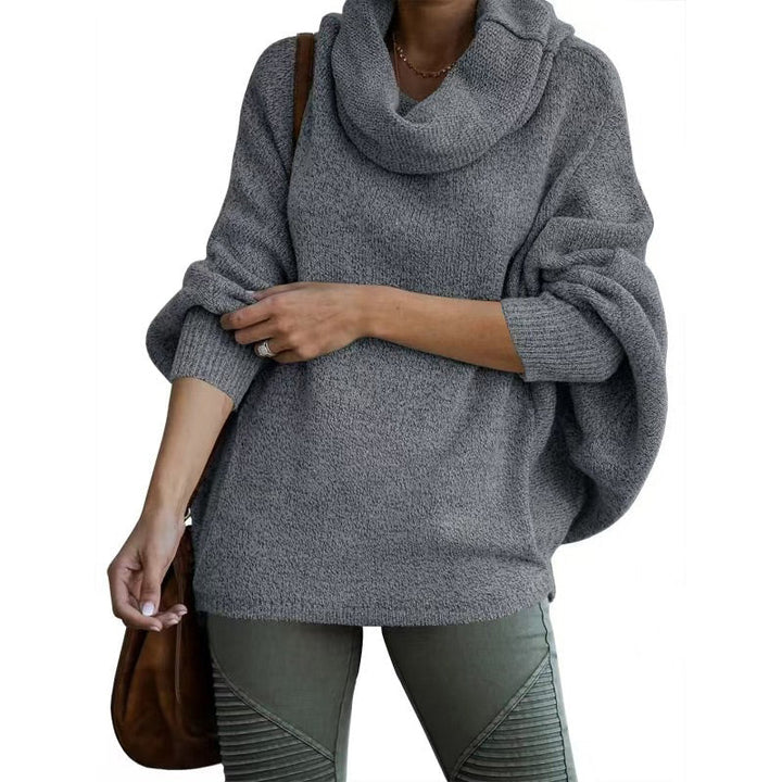 Oversized tröja - Batsleeve - Turtleneck - Oversized pullover - Damstickat-Eva Jonsson
