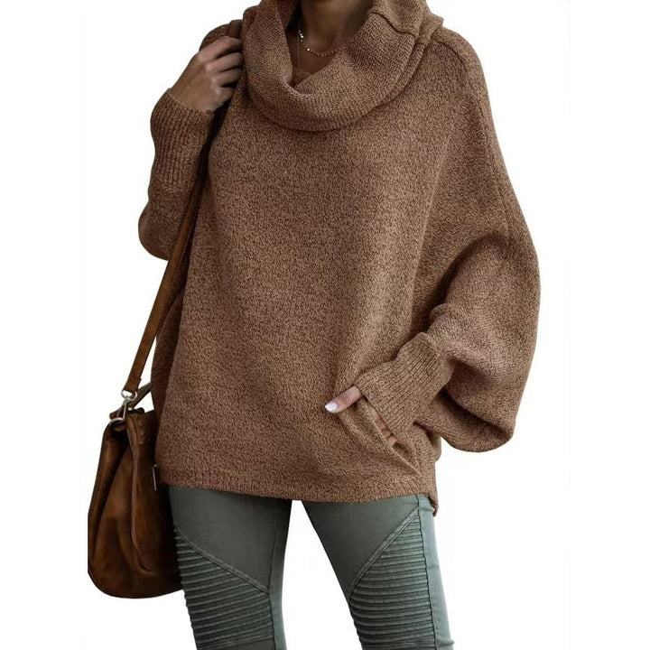 Oversized tröja - Batsleeve - Turtleneck - Oversized pullover - Damstickat-Eva Jonsson