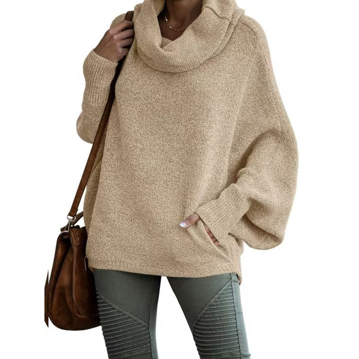 Oversized tröja - Batsleeve - Turtleneck - Oversized pullover - Damstickat-Eva Jonsson
