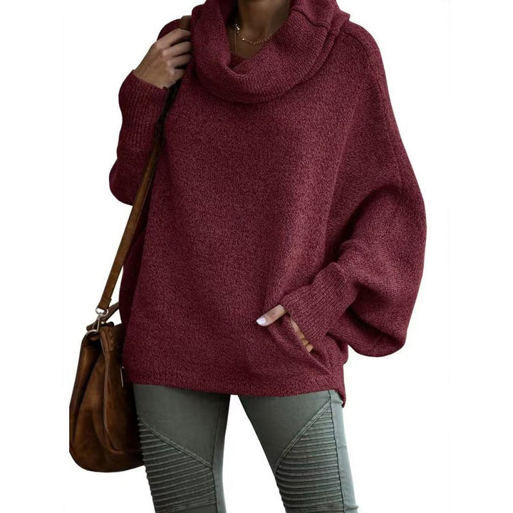Oversized tröja - Batsleeve - Turtleneck - Oversized pullover - Damstickat-Eva Jonsson