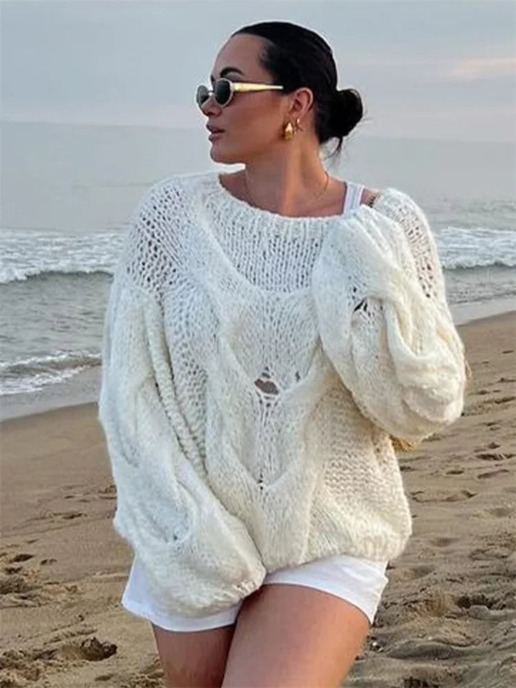 Oversized tröja | Loose Fit | Chunky | Stickad tröja | Damkläder-Eva Jonsson