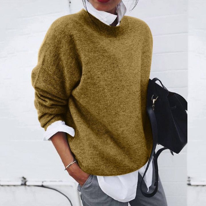 Oversized tröja | Loose Fit | Rund hals | Stickad tröja | Damtröja-Eva Jonsson