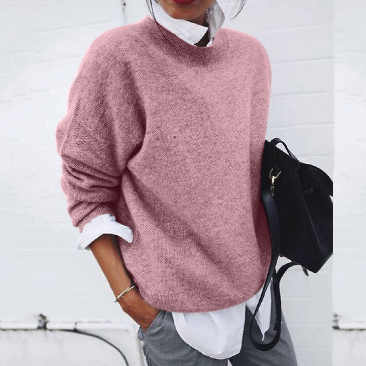 Oversized tröja | Loose Fit | Rund hals | Stickad tröja | Damtröja-Eva Jonsson