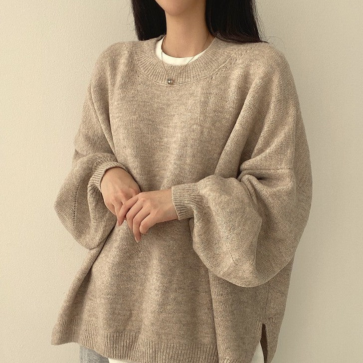 Oversized tröja | Mysig | Ull | Pullovertröja | Vinterkläder för kvinnor-Eva Jonsson