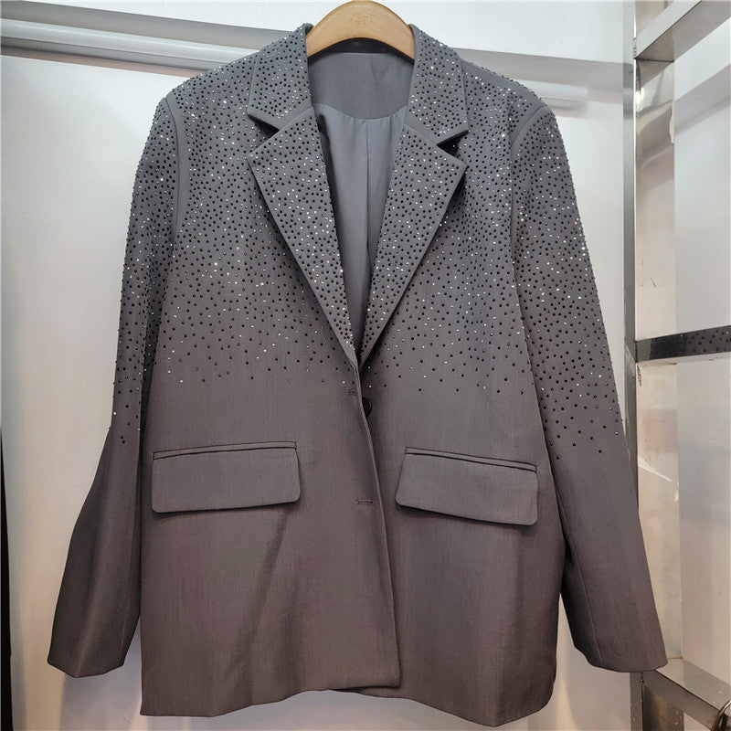 Paljettblazer | Oversized | Lång | Svart Blazer | Blazer för Kvinnor-Eva Jonsson