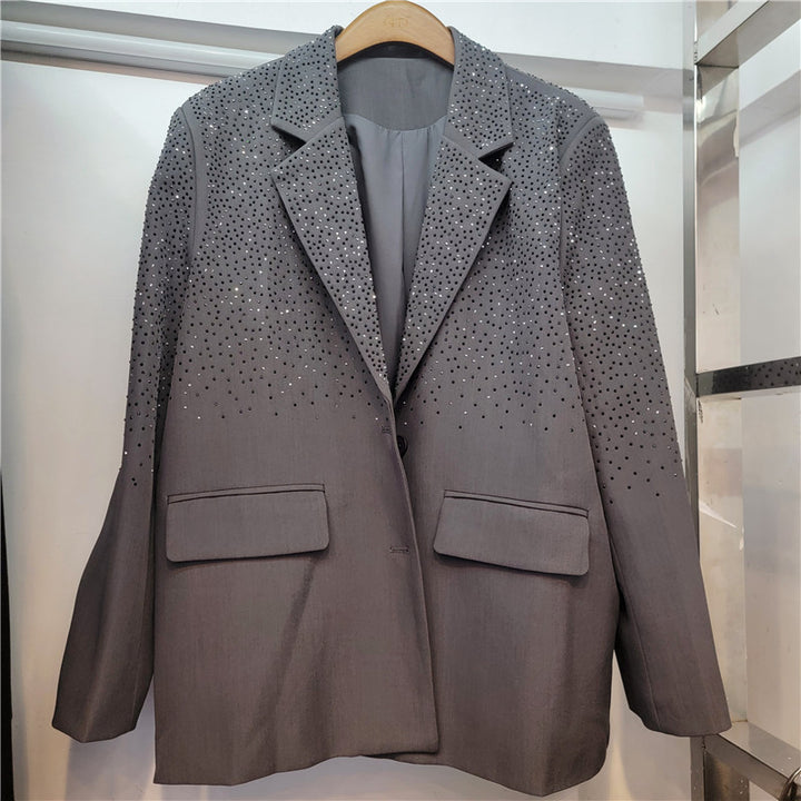 Paljettblazer | Oversized | Lång | Svart Blazer | Blazer för Kvinnor-Eva Jonsson