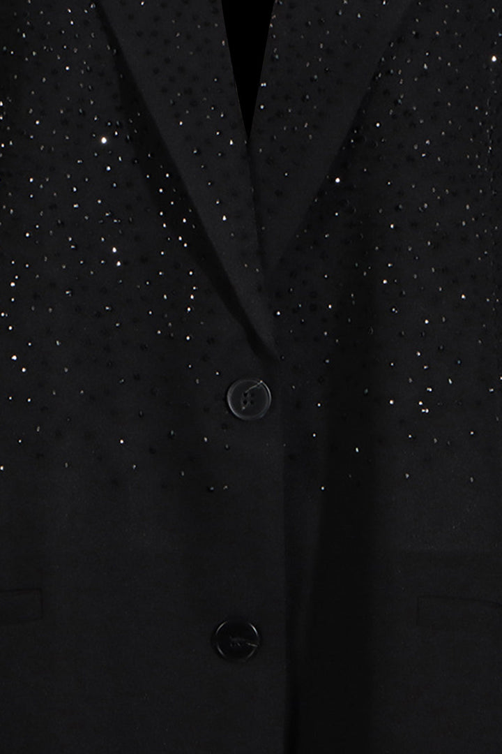 Paljettblazer | Oversized | Lång | Svart Blazer | Blazer för Kvinnor-Eva Jonsson