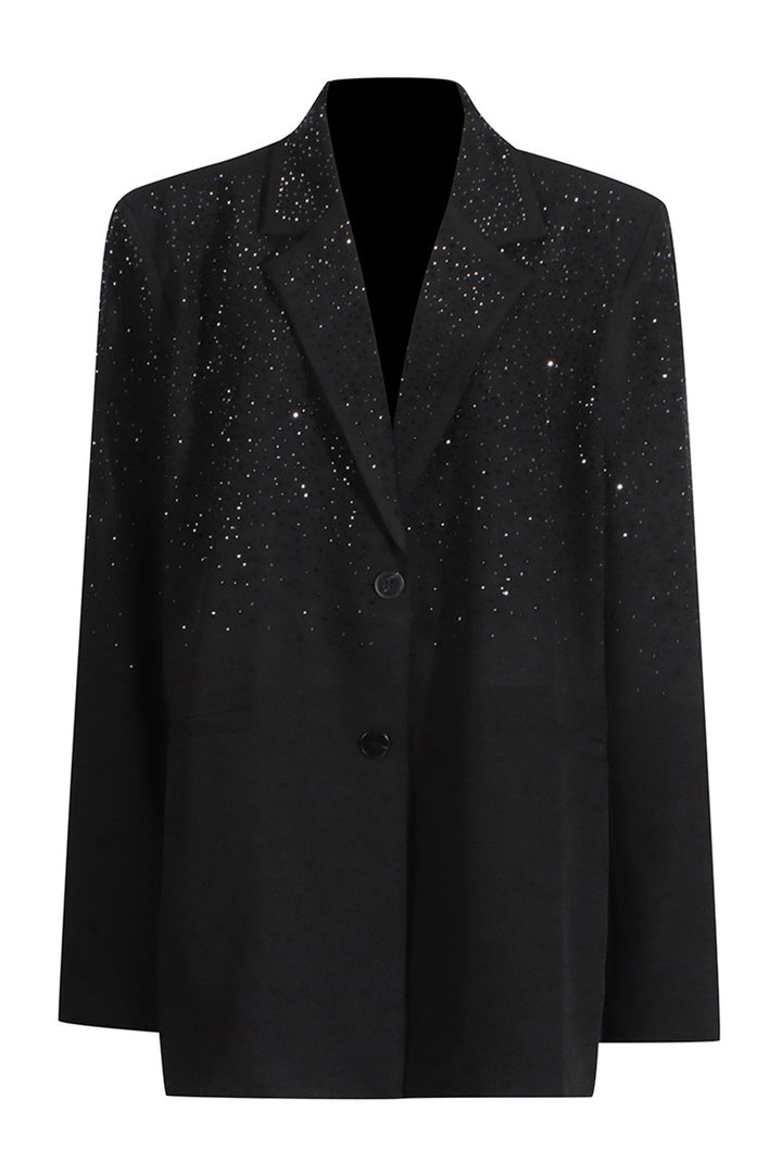 Paljettblazer | Oversized | Lång | Svart Blazer | Blazer för Kvinnor-Eva Jonsson