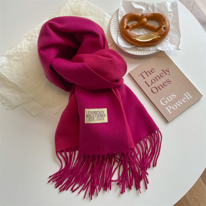 Pashmina-scarf | Dam Vinterscarf | Dubbelsidig, Varm, Lyxigt Material, Tofsar-Eva Jonsson