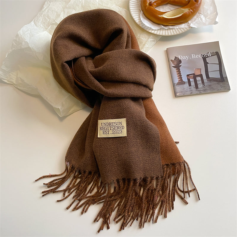 Pashmina-scarf | Dam Vinterscarf | Dubbelsidig, Varm, Lyxigt Material, Tofsar-Eva Jonsson