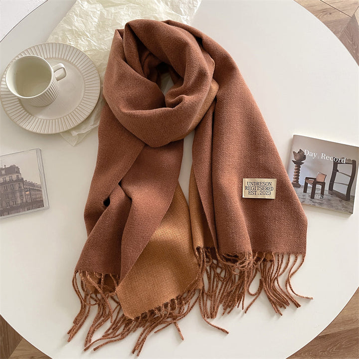 Pashmina-scarf | Dam Vinterscarf | Dubbelsidig, Varm, Lyxigt Material, Tofsar-Eva Jonsson