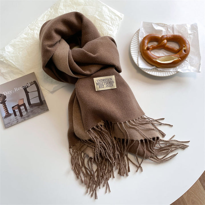 Pashmina-scarf | Dam Vinterscarf | Dubbelsidig, Varm, Lyxigt Material, Tofsar-Eva Jonsson