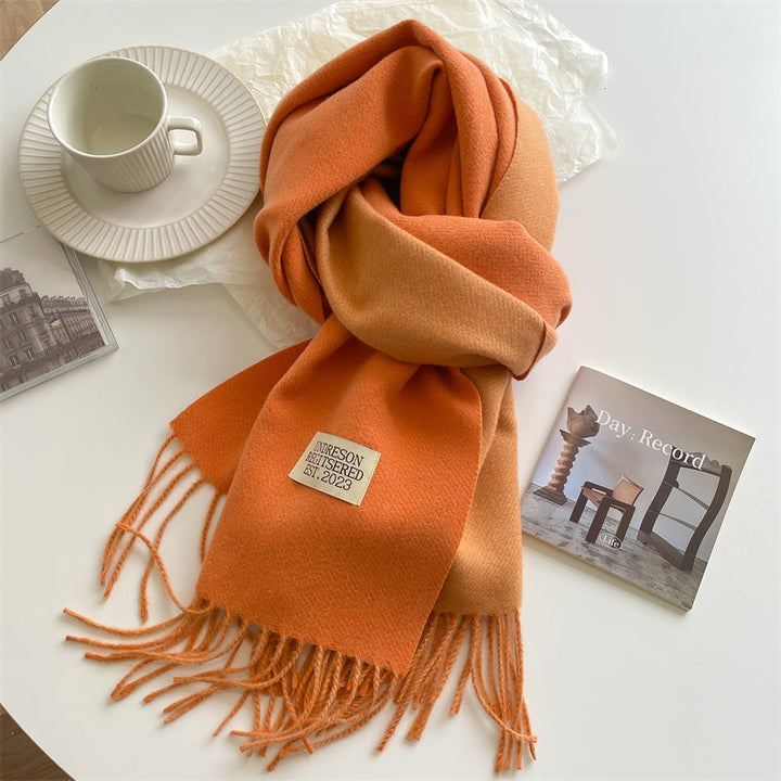 Pashmina-scarf | Dam Vinterscarf | Dubbelsidig, Varm, Lyxigt Material, Tofsar-Eva Jonsson