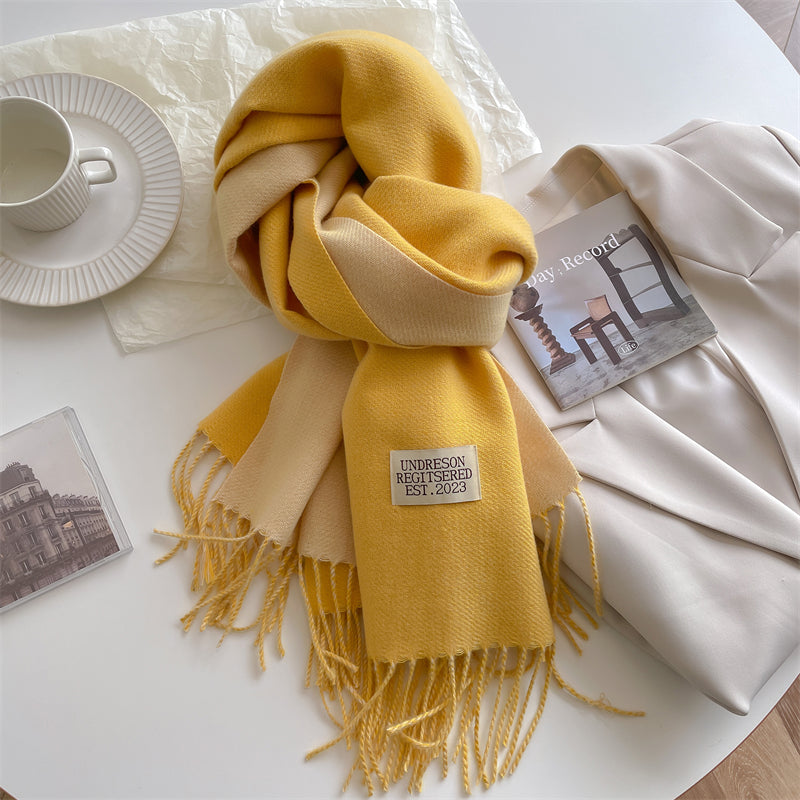 Pashmina-scarf | Dam Vinterscarf | Dubbelsidig, Varm, Lyxigt Material, Tofsar-Eva Jonsson
