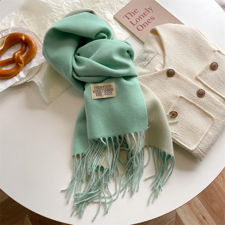 Pashmina-scarf | Dam Vinterscarf | Dubbelsidig, Varm, Lyxigt Material, Tofsar-Eva Jonsson