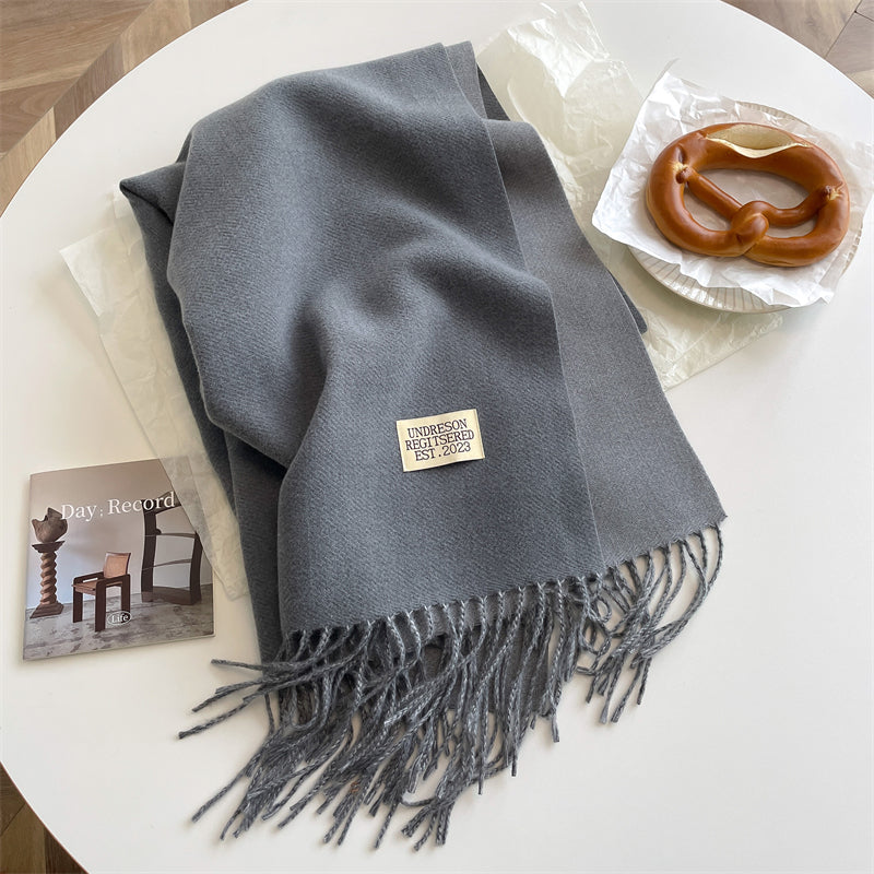 Pashmina-scarf | Dam Vinterscarf | Dubbelsidig, Varm, Lyxigt Material, Tofsar-Eva Jonsson