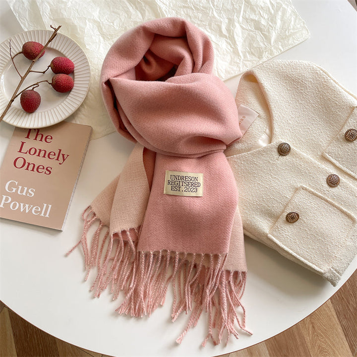Pashmina-scarf | Dam Vinterscarf | Dubbelsidig, Varm, Lyxigt Material, Tofsar-Eva Jonsson