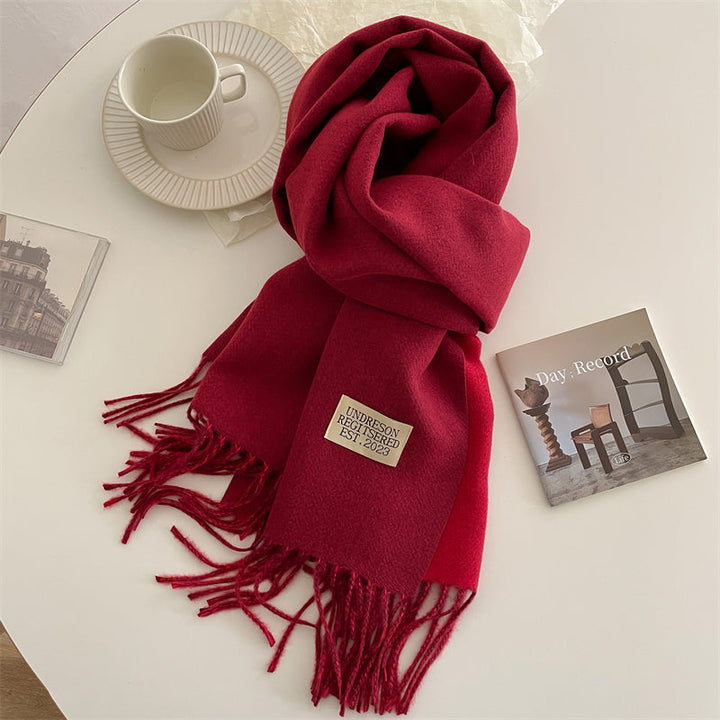 Pashmina-scarf | Dam Vinterscarf | Dubbelsidig, Varm, Lyxigt Material, Tofsar-Eva Jonsson