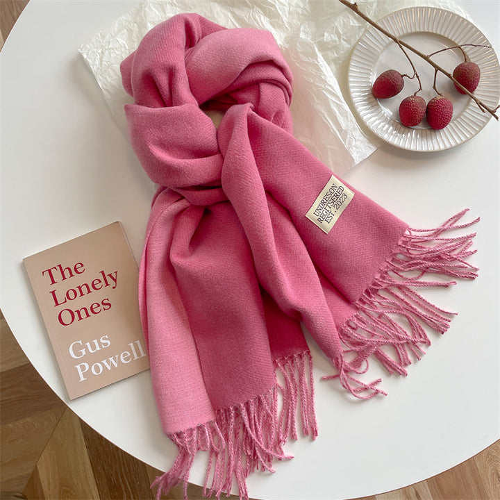Pashmina-scarf | Dam Vinterscarf | Dubbelsidig, Varm, Lyxigt Material, Tofsar-Eva Jonsson