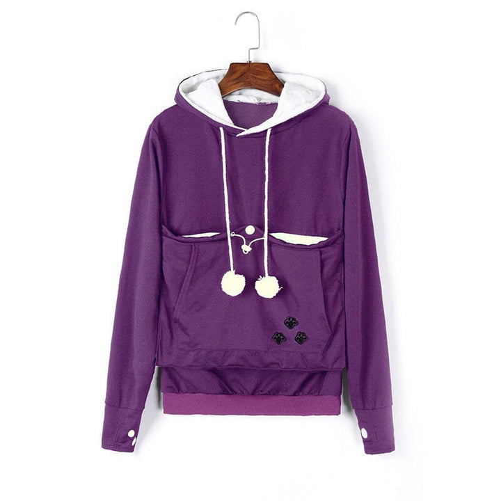 Pet Pouch Hoodie | Långärmad | Pet Carrier | Cat Pouch Hoodie | Dog Carrier Sweatshirt-Eva Jonsson