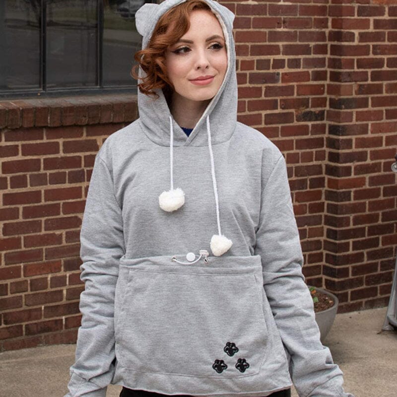 Pet Pouch Hoodie | Långärmad | Pet Carrier | Cat Pouch Hoodie | Dog Carrier Sweatshirt-Eva Jonsson
