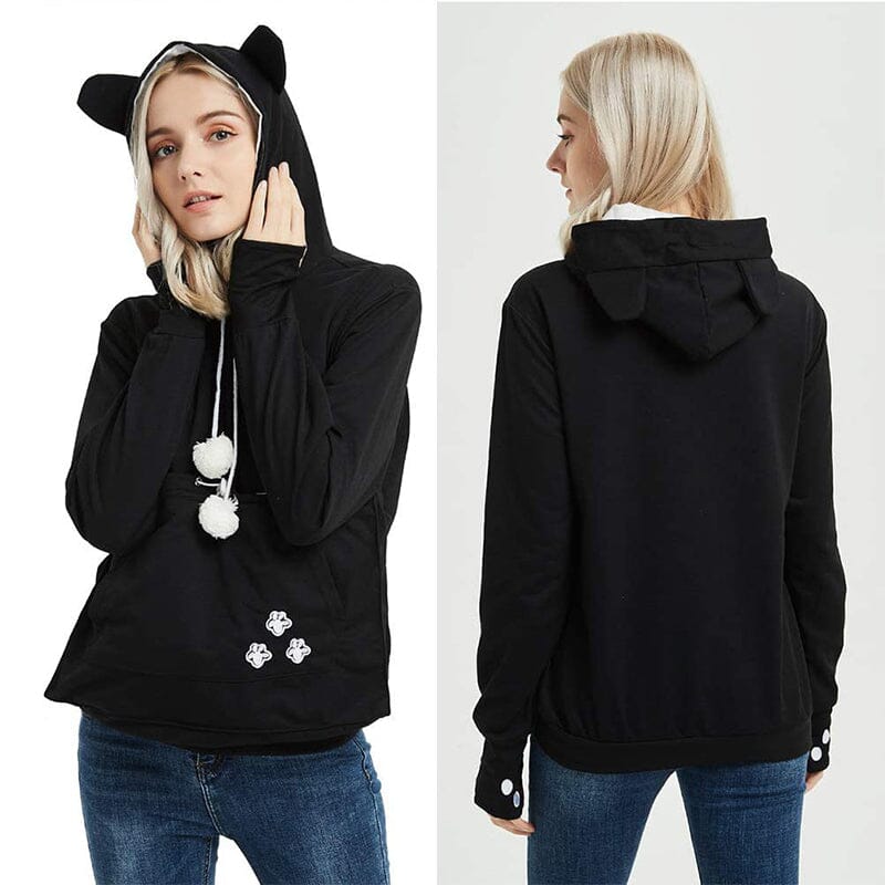 Pet Pouch Hoodie | Långärmad | Pet Carrier | Cat Pouch Hoodie | Dog Carrier Sweatshirt-Eva Jonsson